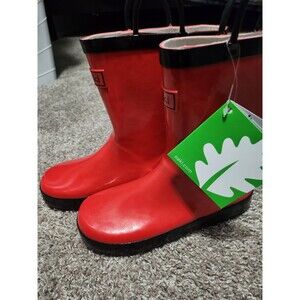 NEW Oaki Rain Rubber Boots For Kids Youth Loop Handles Sz 4